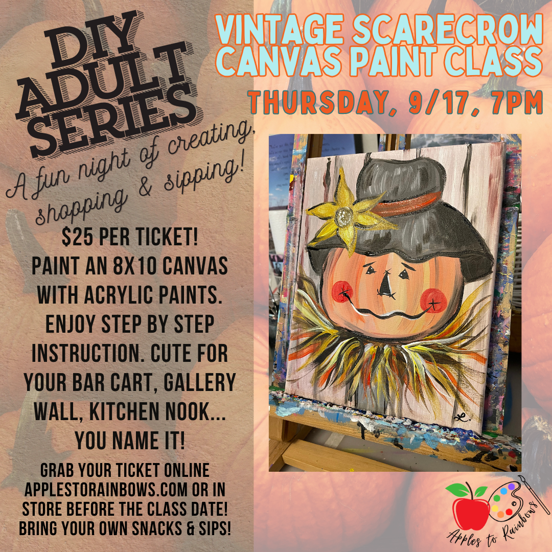 VINTAGE SCARECROW CANVAS Paint Class - September 17