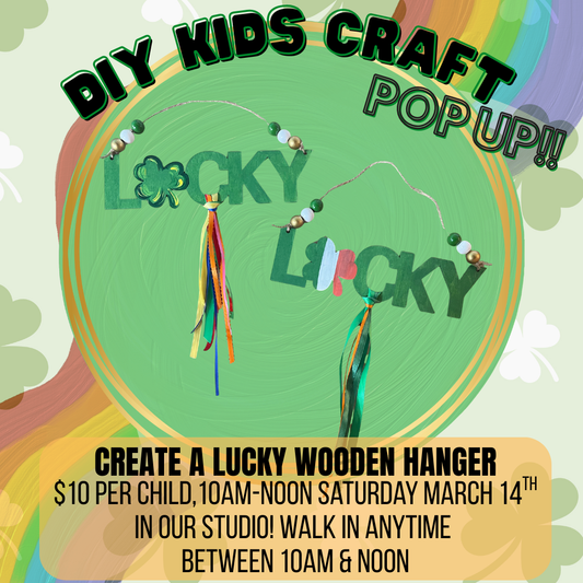 DIY Kids Craft - Wooden Lucky Sign